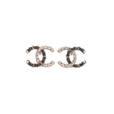 Chanel CC Logo Crystal Earrings